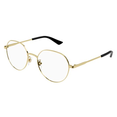 Gucci Men's Gg1232oa Gold Round Optical Glasses 